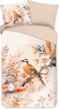 Good Morning dekbedovertrek vogel en bloemen - 1 persoons 140x200/220 cm - Multi - 100% Katoen renforcé