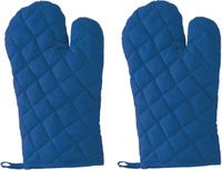 Merkloos / Sans marque 2x Blauwe ovenwanten - Keukentextiel