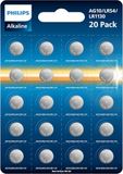 Philips Alkaline - Knoopcel batterijen - LR54 (LR1130/AG10) - 1.5V - 20 stuks