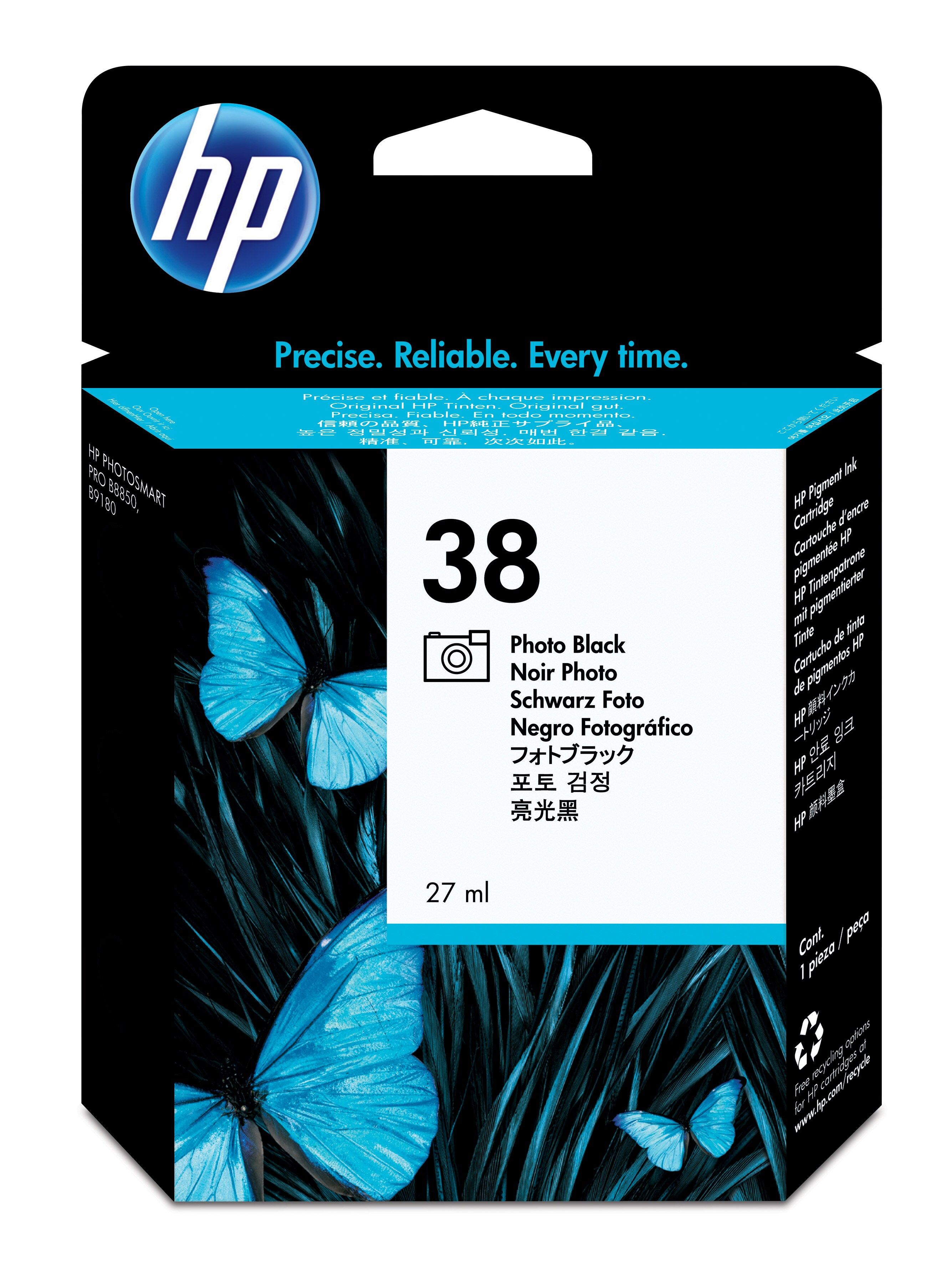 HP 38 - Inktcartridge - foto zwart - 1340 pagina's - C9413A