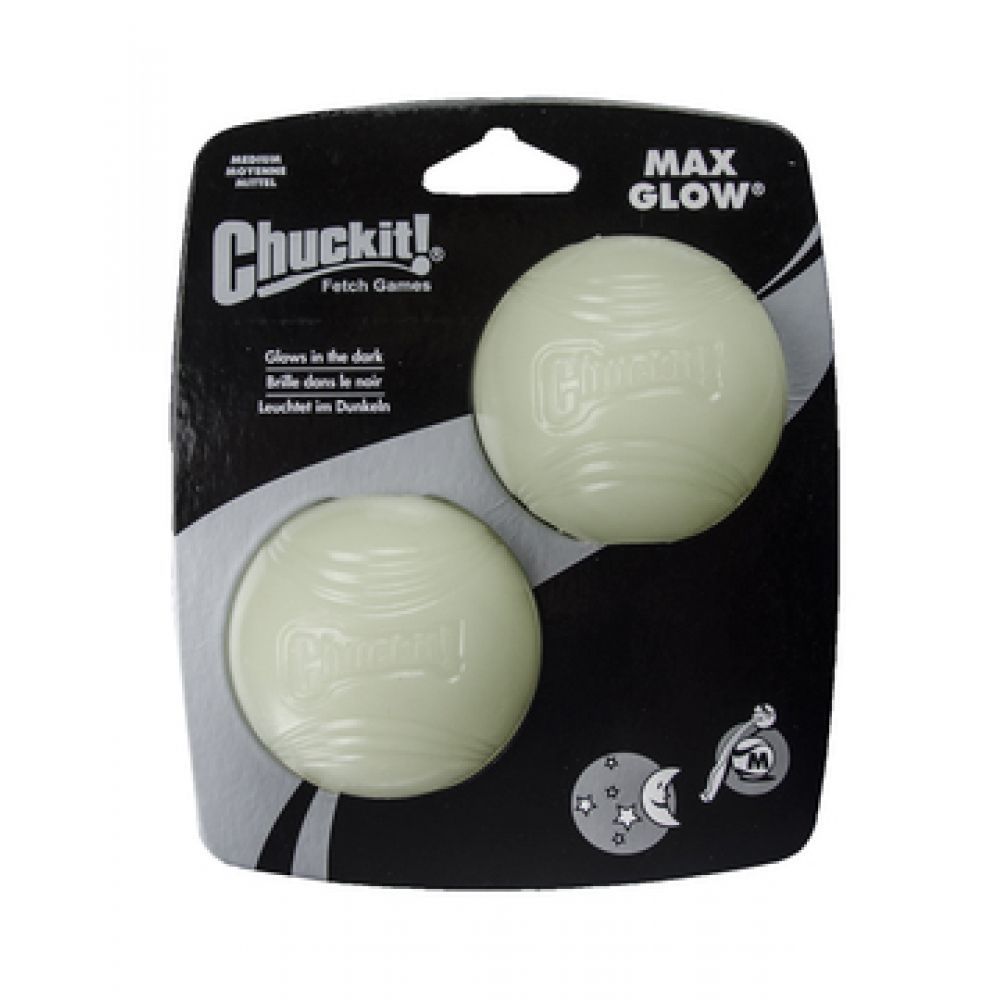 Chuckit Max Glow Ball Medium 2-pack 6 cm