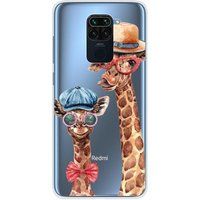 Xiaomi Siliconen hoesje compatibel met Xiaomi Redmi Note 9 Grappige Giraf