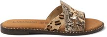 Lazamani Suze Dames Slippers Beige - Maat 42