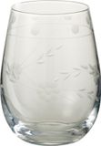 J-Line Glas Gegraveerd - Transparant - 4 Stuks
