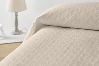 Merkloos / Sans marque Beige Bouti Sprei 135 cm - Luxe Dekbed- en Dekenset voor Lente/Zomer - 230 x 260 cm