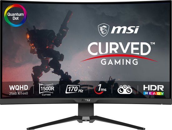 MSI MAG 325CQRF QD - Curved QHD Gaming Monitor - 31.5 inch - 170Hz