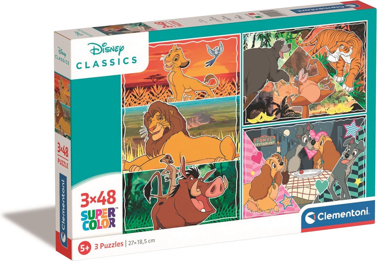 Clementoni - Puzzle Disney Classic - 3x48 stukjes - 25285