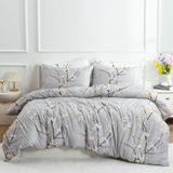 Goodivery ® Élégant Ensemble de literie à fleurs - Double - Microfibre - Fleurs-16