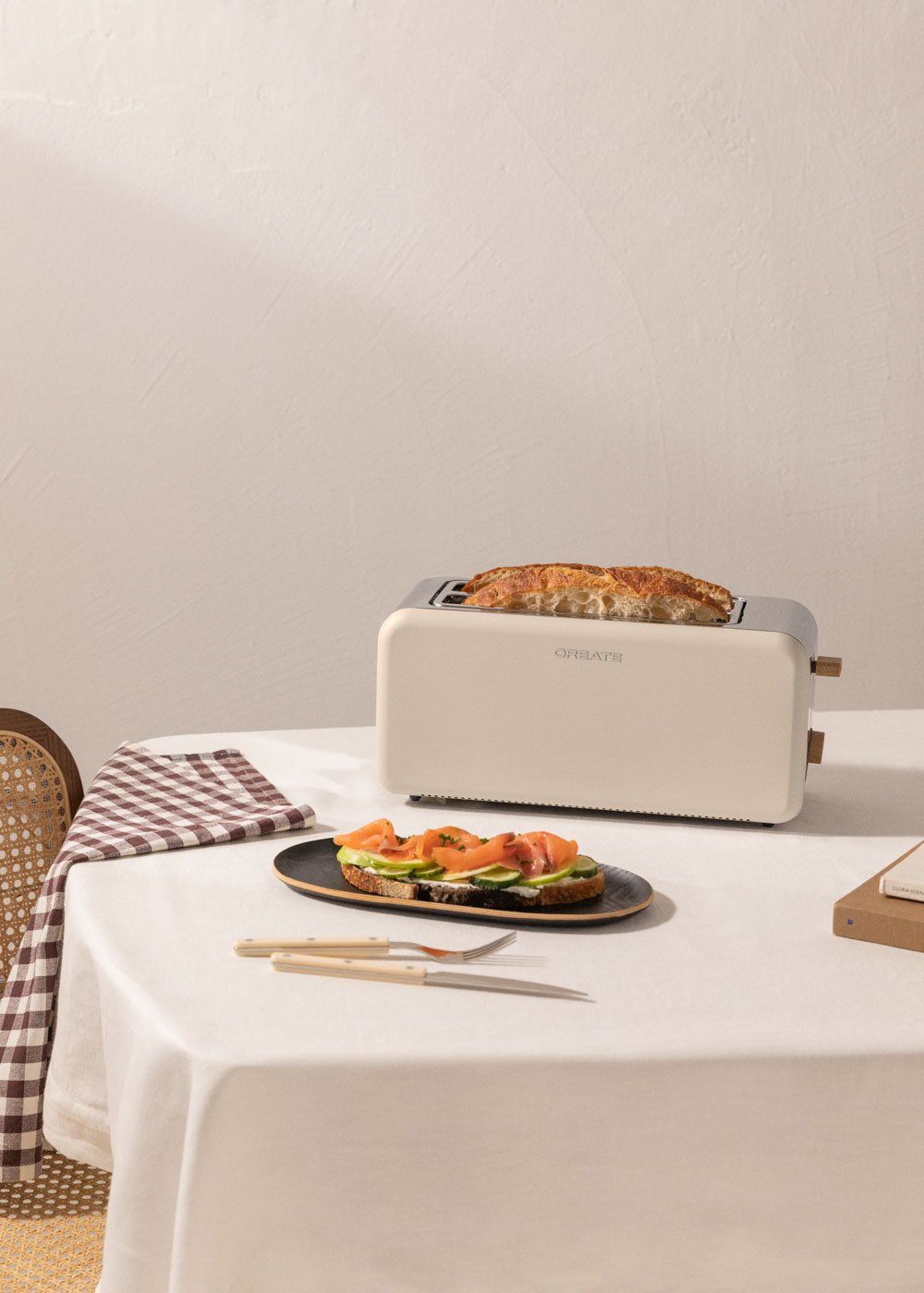 CREATE Toast Retro XL 2-Slice Toaster - 1500W - Sand