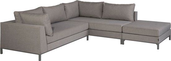 WOOOD Sicilië loungeset tuin - Aluminium - Taupe - 60x262x246