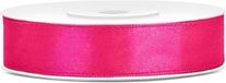 PartyDeco Luxe sierlint of cadeaulint - fuchsia roze - 12 mm x 25 meter - satijn