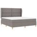 vidaXL Boxspringbed met hoofdeinde Taupe 200 x 180 cm Stof