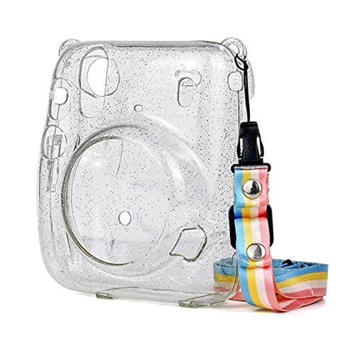 Kripyery Beschermende doorzichtige cameratas voor Instax Mini 11 instant camera, beschermhoes met verstelbare schouderband Duidelijk