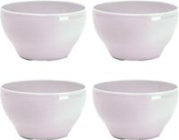 Plasticforte kommetjes/schaaltjes - 4x - dessert/ontbijt - kunststof - D14 cm - roze