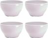 Plasticforte kommetjes/schaaltjes - 4x - dessert/ontbijt - kunststof - D14 cm - roze