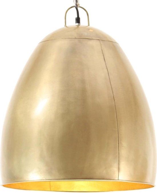 vidaXL Hanglamp industrieel rond 25 W E27 42 cm messingkleurig
