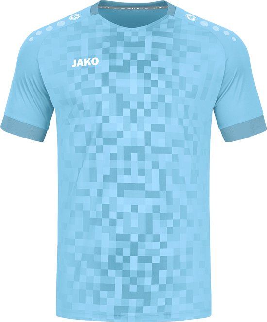 Jako Pixel Shirt Korte Mouw Heren - Zachtblauw - Maat S