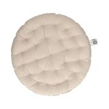 Galette de chaise ronde, coton bio, galet, Ø40 cm