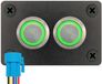 ProRide Metalen Drukschakelaars ON-OFF 12-24V - 16mm - Panneau encastrable double - IP67 - Indicateur LED Vert