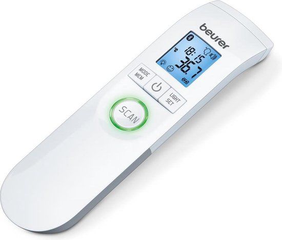 Beurer FT95 - Contactloze Thermometer - Voorhoofd, Mond, Rectaal, Oksel - Bluetooth - Wit