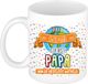 Bellatio Decorations Naam mok papa Christiaan - wit - de beste - keramiek - 300 ml - Vaderdag - cadeau