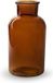 Jodeco Bloemenvaas - Apotheker model - mahonie bruin/transparant glas - H20 x D10 cm