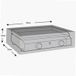 Werka Pro Housse de protection pour plancha à gaz 82x59x25cm
