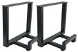 Jeu de 2 pieds en métal pour table, dimensions 45x40 cm, couleur noire, capacité de charge jusqu'à 725 kg