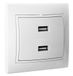Elektrische Legrand Elektrische mechanismen - Europese serie - ERP2USBU Dual USB oplader 2 x 2,1 A, wit