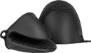 Moufles de four résistantes à la chaleur - Set de 2 - Noir - Silicone