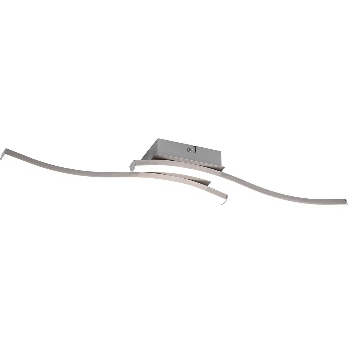 BES LED LED Plafondlamp - Plafondverlichting - Trion Ritonu - 10W - Natuurlijk Wit 4000K - Dimbaar - Rechthoek - Mat Nikkel - Aluminium