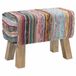 vidaXL Bank 60 x 30 x 45 cm Echt Leer Meerkleurig