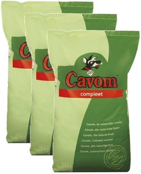 CAVOM compleet hondenvoer 3x 20 kg