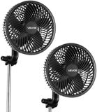 Vevor Kweekventilator met Clip, Oscillerend, 10w Clipventilator met USB-Aansluiting, 9 Snelheidsstanden en Circulatiemodus, Circulatieventilator voor Luchtcirculatie en Koeling In Kweekkasten en Kweektenten, 2-Pack