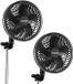 Vevor Kweekventilator met Clip, Oscillerend, 10w Clipventilator met USB-Aansluiting, 9 Snelheidsstanden en Circulatiemodus, Circulatieventilator voor Luchtcirculatie en Koeling In Kweekkasten en Kweektenten, 2-Pack
