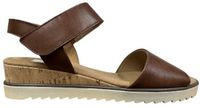 Gabor Sandales compensées pour femmes Cognac Daim Compensé Velcro 40