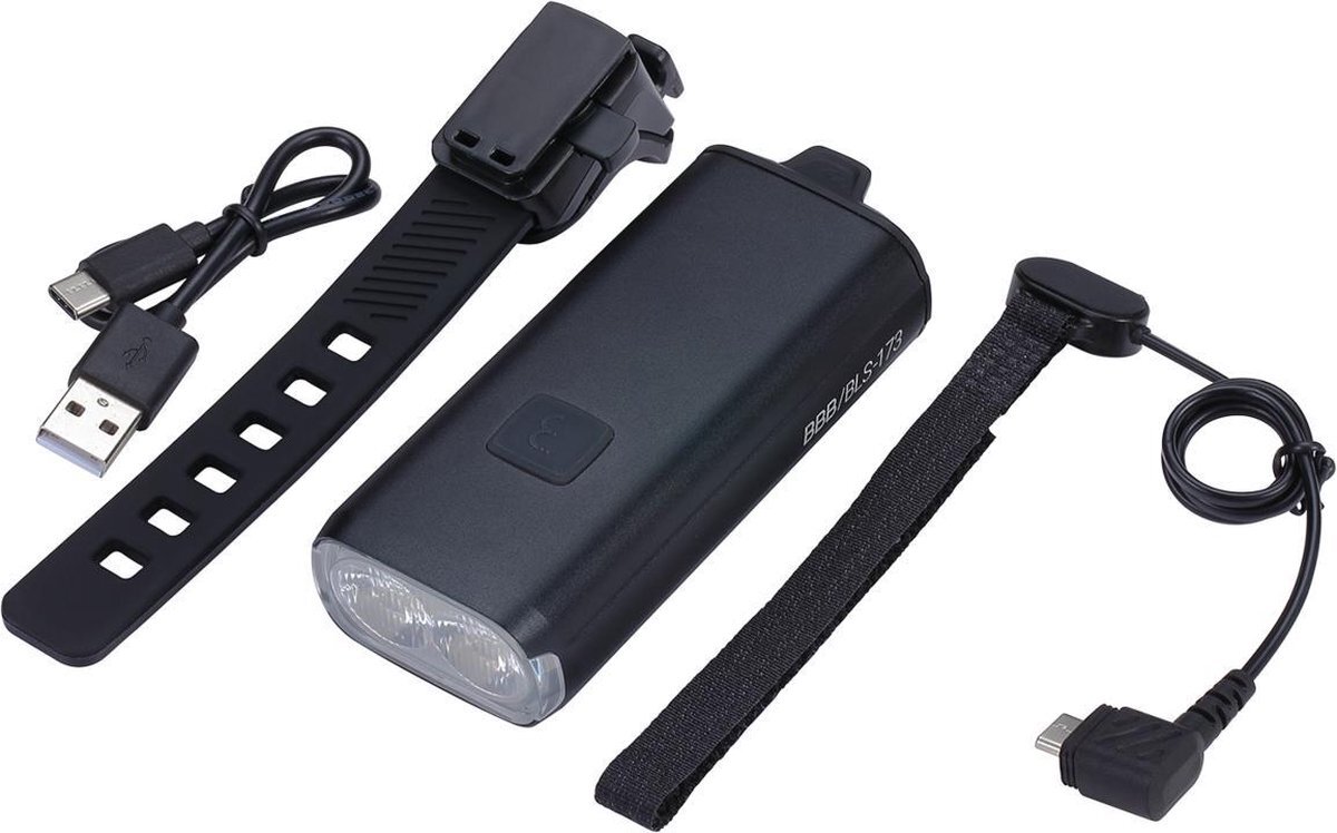 BBB Cycling Koplamp StrikeDuo 2000 USB Oplaadbaar Met Afstandsbediening Fietsverlichting 2000 Lumen BLS-173