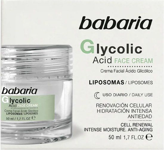 Babaria Glycolic Acid Crema Facial Renovación Celular - 50 ml