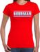 Bellatio Decorations Buurman Verkleed T-shirt Rood Dames S