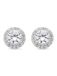 Shog Boucles d'oreilles avec zircone brillante, plaqué argent