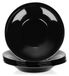 6 assiettes profondes pour soupes, noir, set
