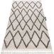 Rugsx - Tapis Beni Crème Franges Berbère Marocain Shaggy Beige 140x190 cm
