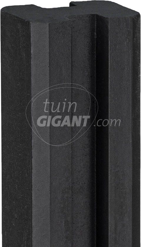Tuingigant Schutting beton sleufpaal - Gecoat antraciet - 10 x 10 cm - Eindpaal, 270 cm