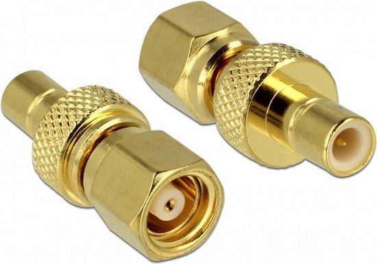 Delock SMB (v) - SMC (m) adapter - 50 Ohm - goud