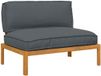 vidaXL Canapé anthracite acacia bois 120 x 92 x 69 cm