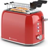 KitchenBrothers Broodrooster met Tostiklemmen - Rood