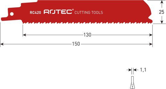 Rotec Combipower BV Reciprozaagblad RC420 / S926CHF set 5 stuks