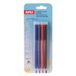 APLI 20517, lot de 4 stylos gel, effaçable, couleurs assorties