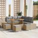 Prolenta Maison Exclusive - Tuinset met 9 delen, beige, van polyrotan