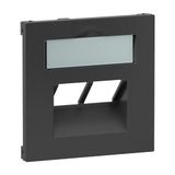 LEGRAND SEANO afdekking 2x RJ45 antraciet gelakt 765459